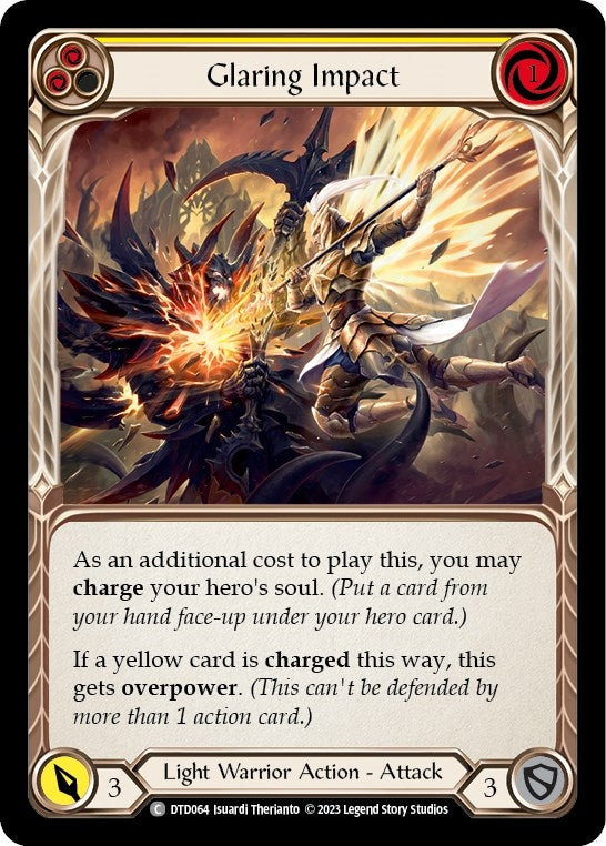 Image for Glaring Impact (Yellow) (Dusk till Dawn) (DTD064) - Flesh and Blood TCG