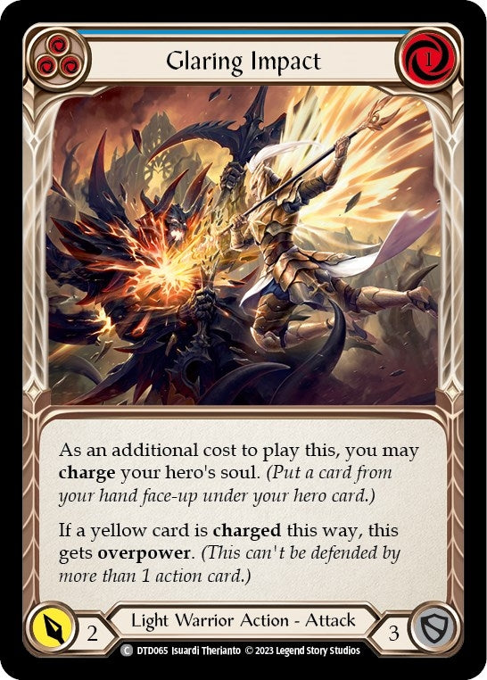 Image for Glaring Impact (Blue) (Dusk till Dawn) (DTD065) - Flesh and Blood TCG