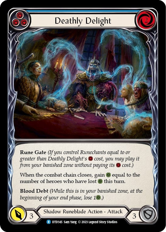 Image for Deathly Delight (Blue) (Dusk till Dawn) (DTD145) - Flesh and Blood TCG