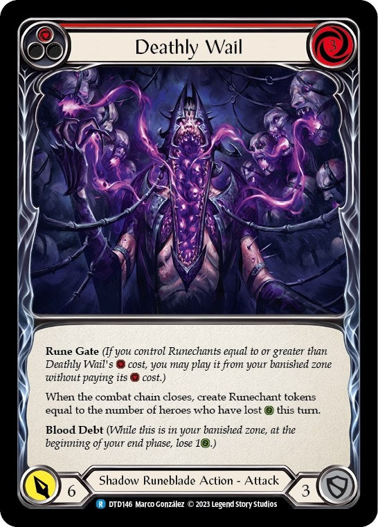 Image for Deathly Wail (Red) (Dusk till Dawn) (DTD146) - Flesh and Blood TCG