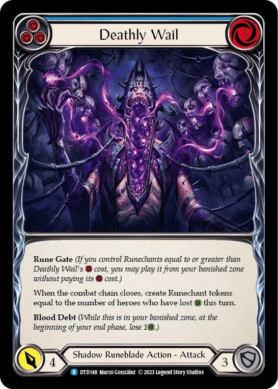 Image for Deathly Wail (Blue) (Dusk till Dawn) (DTD148) - Flesh and Blood TCG