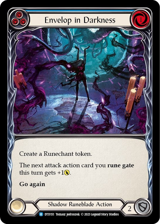 Image for Envelop in Darkness (Blue) (Dusk till Dawn) (DTD151) - Flesh and Blood TCG