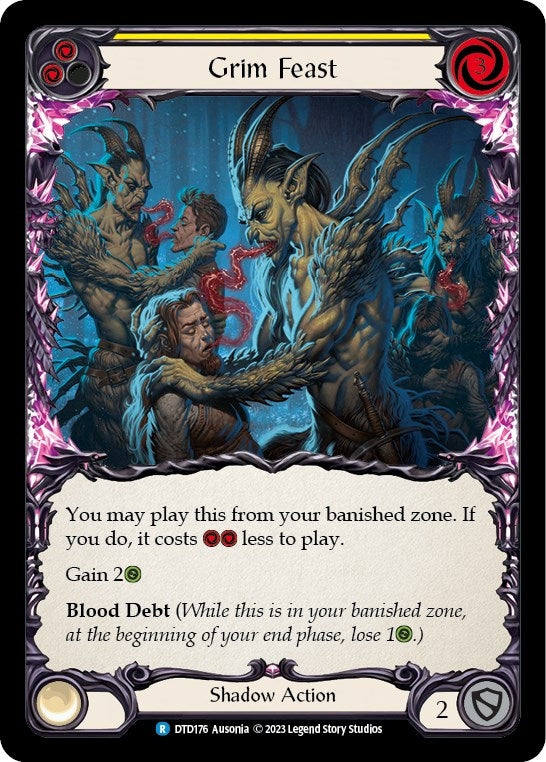 Image for Grim Feast (Yellow) (Dusk till Dawn) (DTD176) - Flesh and Blood TCG