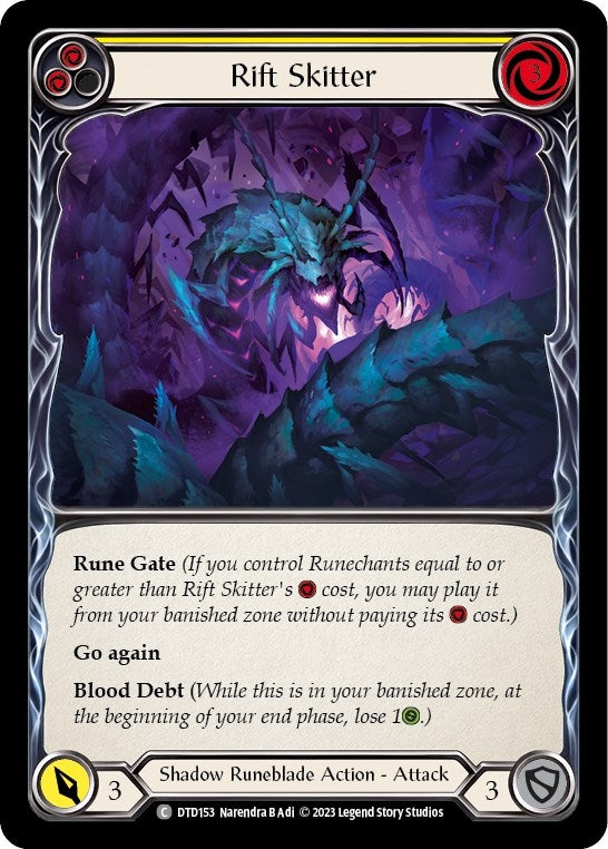 Image for Rift Skitter (Yellow) (Dusk till Dawn) (DTD153) - Flesh and Blood TCG