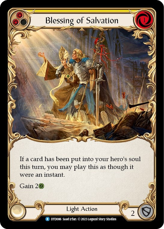 Image for Blessing of Salvation (Yellow) (Dusk till Dawn) (DTD086) - Flesh and Blood TCG