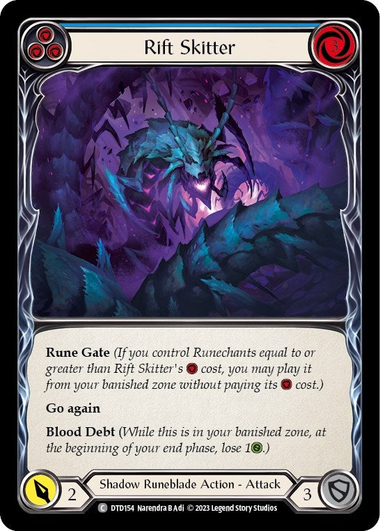 Image for Rift Skitter (Blue) (Dusk till Dawn) (DTD154) - Flesh and Blood TCG