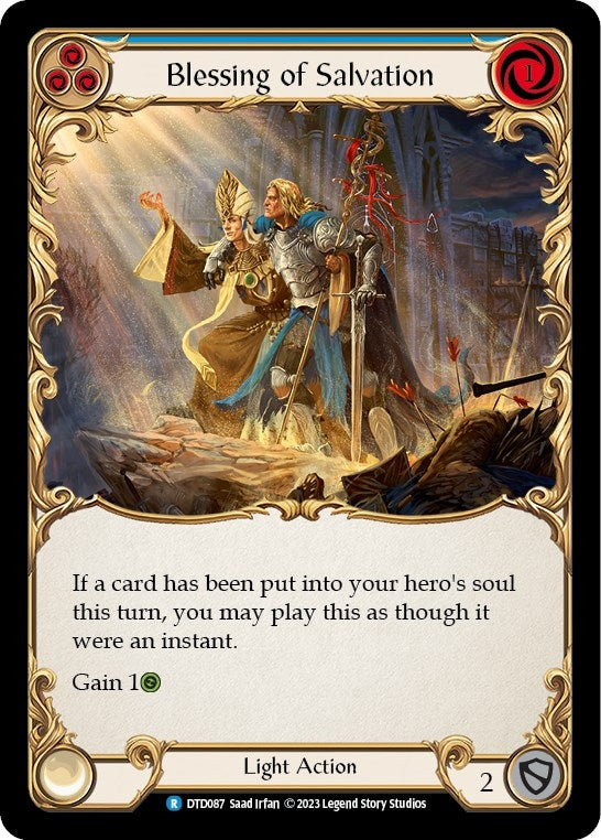 Image for Blessing of Salvation (Blue) (Dusk till Dawn) (DTD087) - Flesh and Blood TCG