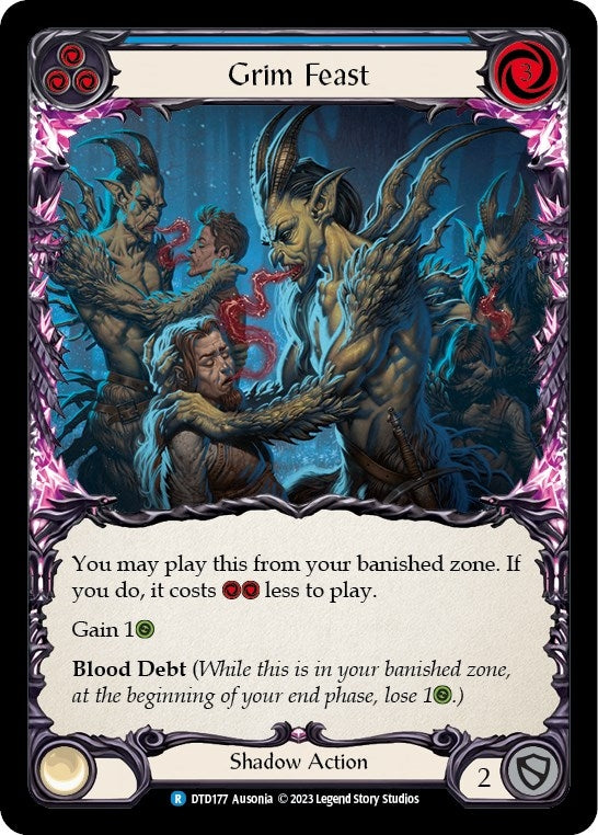 Image for Grim Feast (Blue) (Dusk till Dawn) (DTD177) - Flesh and Blood TCG