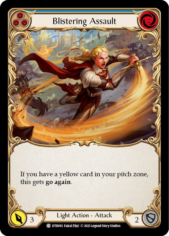 Image for Blistering Assault (Blue) (Dusk till Dawn) (DTD093) - Flesh and Blood TCG