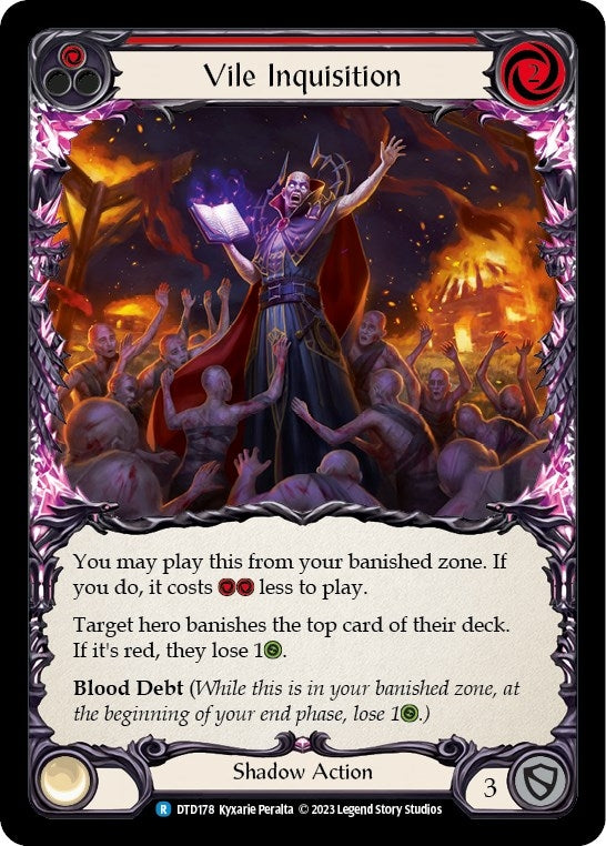 Image for Vile Inquisition (Red) (Dusk till Dawn) (DTD178) - Flesh and Blood TCG