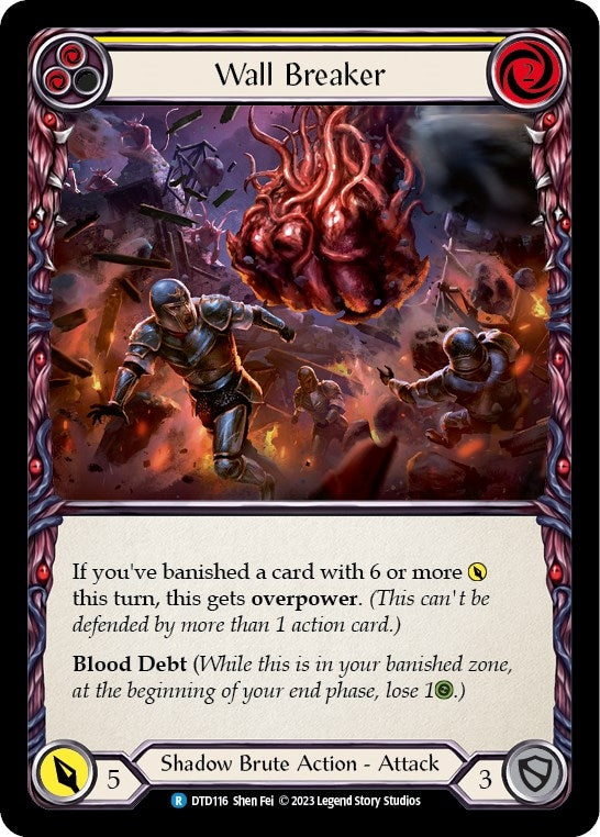 Image for Wall Breaker (Yellow) (Dusk till Dawn) (DTD116) - Flesh and Blood TCG