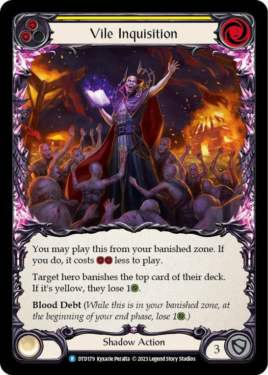 Image for Vile Inquisition (Yellow) (Dusk till Dawn) (DTD179) - Flesh and Blood TCG