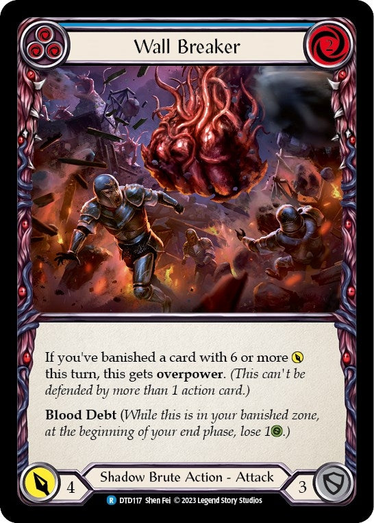 Image for Wall Breaker (Blue) (Dusk till Dawn) (DTD117) - Flesh and Blood TCG