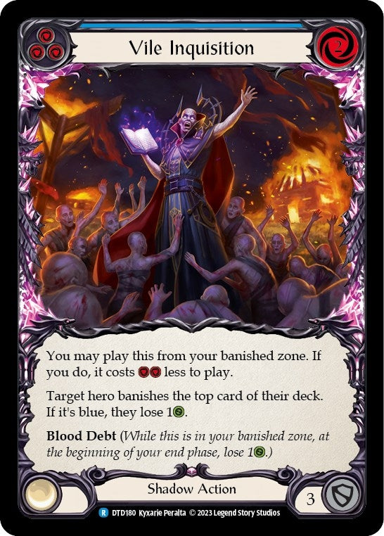 Image for Vile Inquisition (Blue) (Dusk till Dawn) (DTD180) - Flesh and Blood TCG
