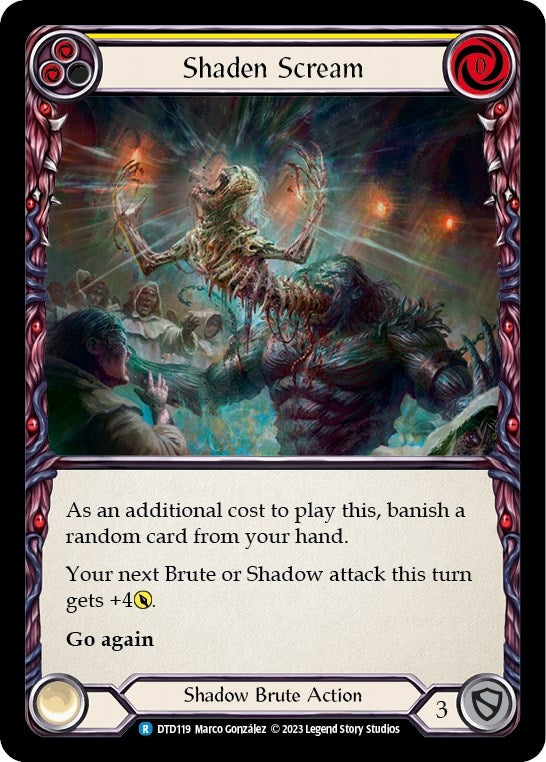 Image for Shaden Scream (Yellow) (Dusk till Dawn) (DTD119) - Flesh and Blood TCG