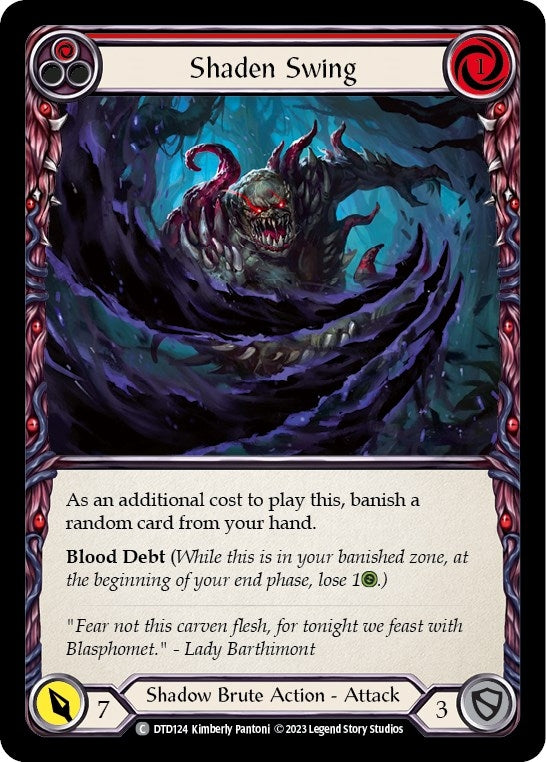 Image for Shaden Swing (Red) (Dusk till Dawn) (DTD124) - Flesh and Blood TCG