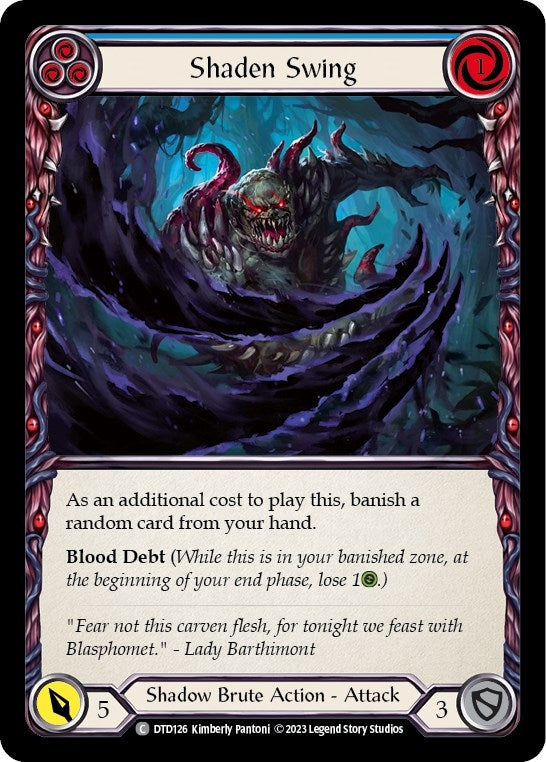 Image for Shaden Swing (Blue) (Dusk till Dawn) (DTD126) - Flesh and Blood TCG