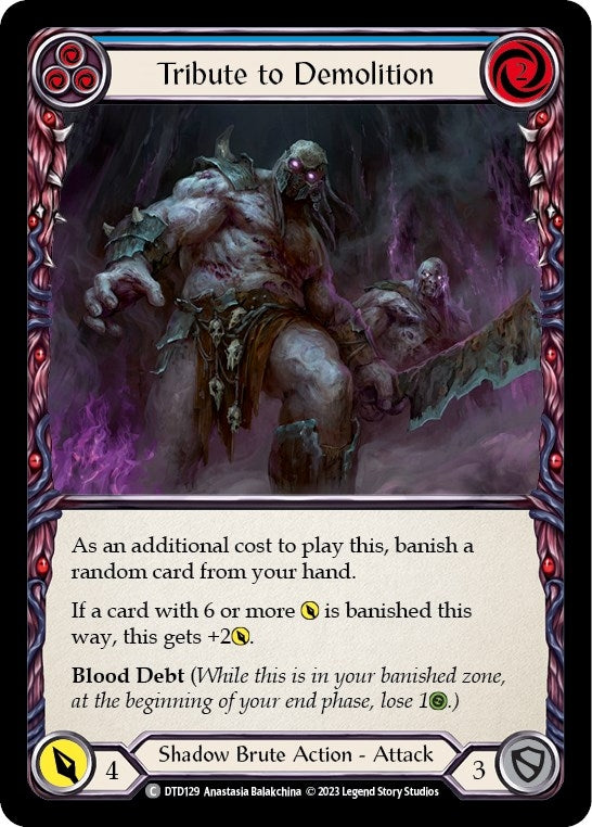 Image for Tribute to Demolition (Blue) (Dusk till Dawn) (DTD129) - Flesh and Blood TCG
