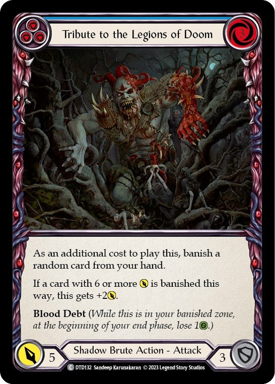 Image for Tribute to the Legions of Doom (Blue) (Dusk till Dawn) (DTD132) - Flesh and Blood TCG