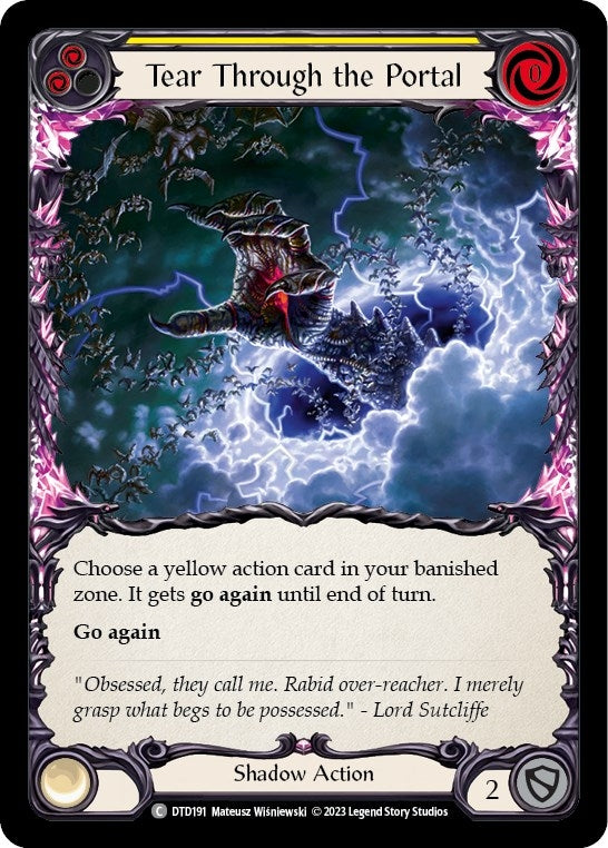 Image for Tear Through the Portal (Yellow) (Dusk till Dawn) (DTD191) - Flesh and Blood TCG