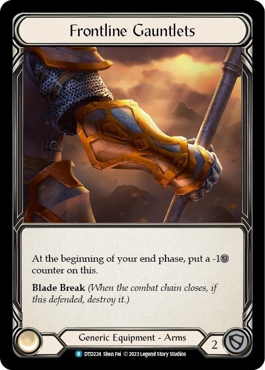 Image for Frontline Gauntlets (Dusk till Dawn) (DTD224) - Flesh and Blood TCG