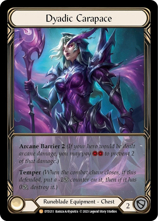 Image for Dyadic Carapace (Extended Art) (Dusk till Dawn) (DTD211) - Flesh and Blood TCG