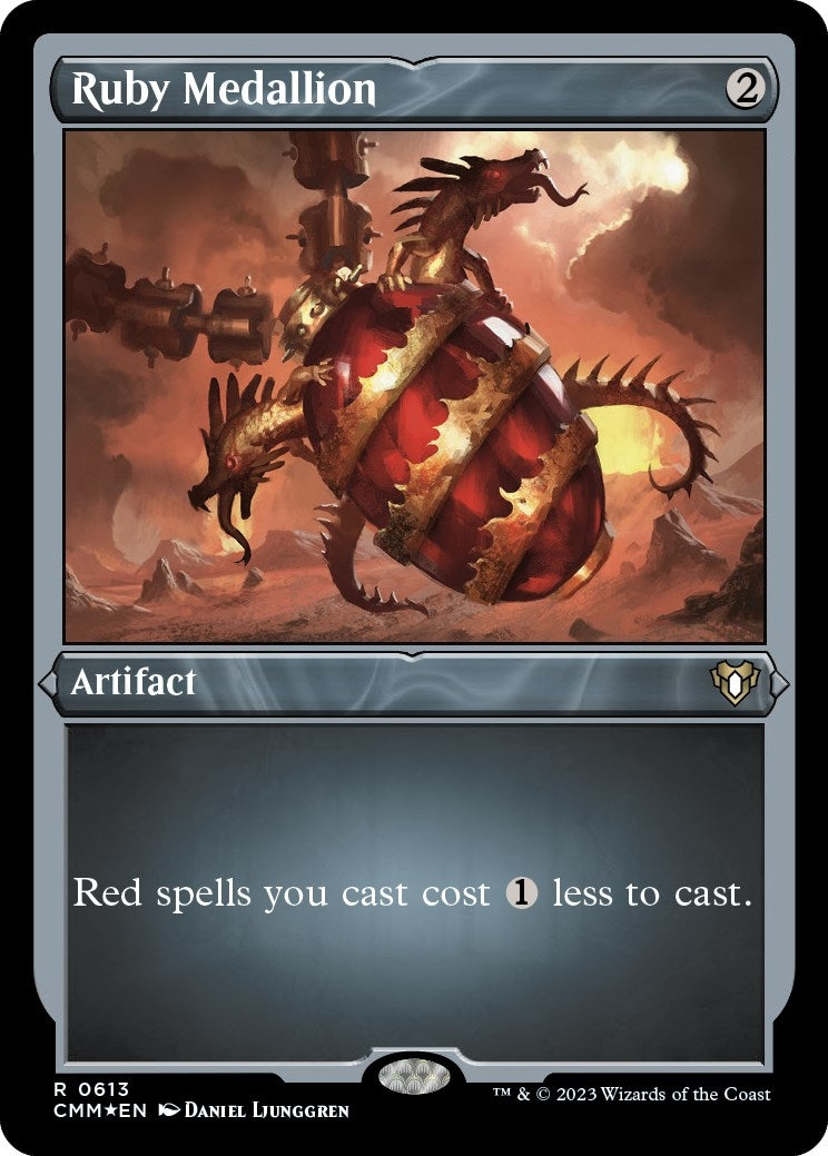 Image for Ruby Medallion (Foil Etched) (Commander Masters) (613) - Magic: The Gathering