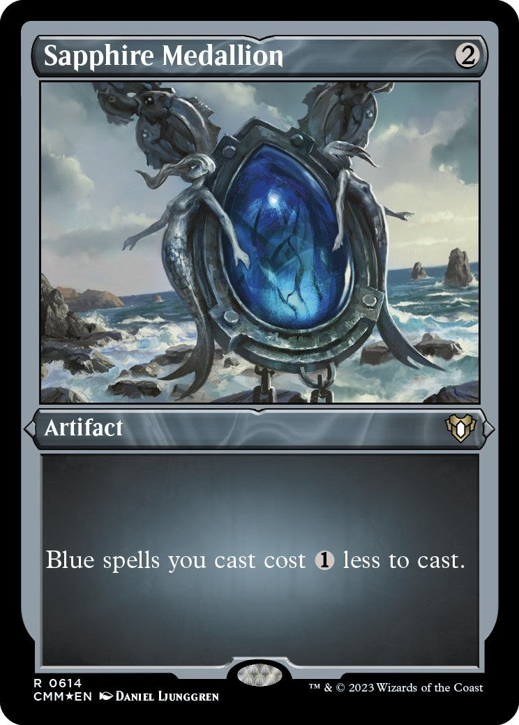 Image for Sapphire Medallion (Foil Etched) (Commander Masters) (614) - Magic: The Gathering