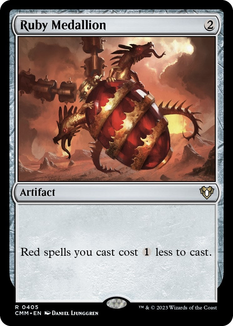 Image for Ruby Medallion (Commander Masters) (405) - Magic: The Gathering