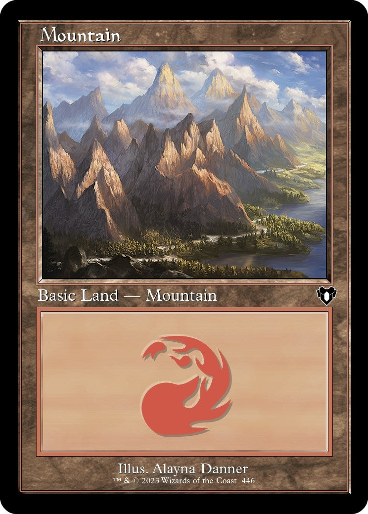 Image for Mountain (446) (Retro Frame) (Commander Masters) (446) - Magic: The Gathering