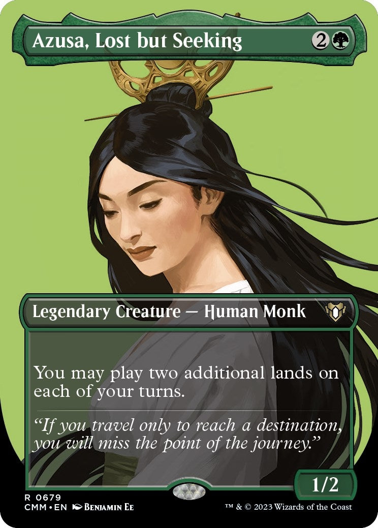 Image for Azusa, Lost but Seeking (Borderless) (Commander Masters) (679) - Magic: The Gathering