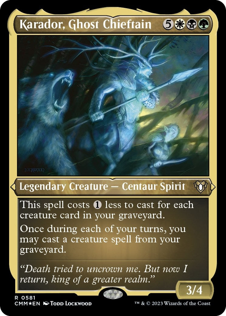 Image for Karador, Ghost Chieftain (Foil Etched) (Commander Masters) (581) - Magic: The Gathering