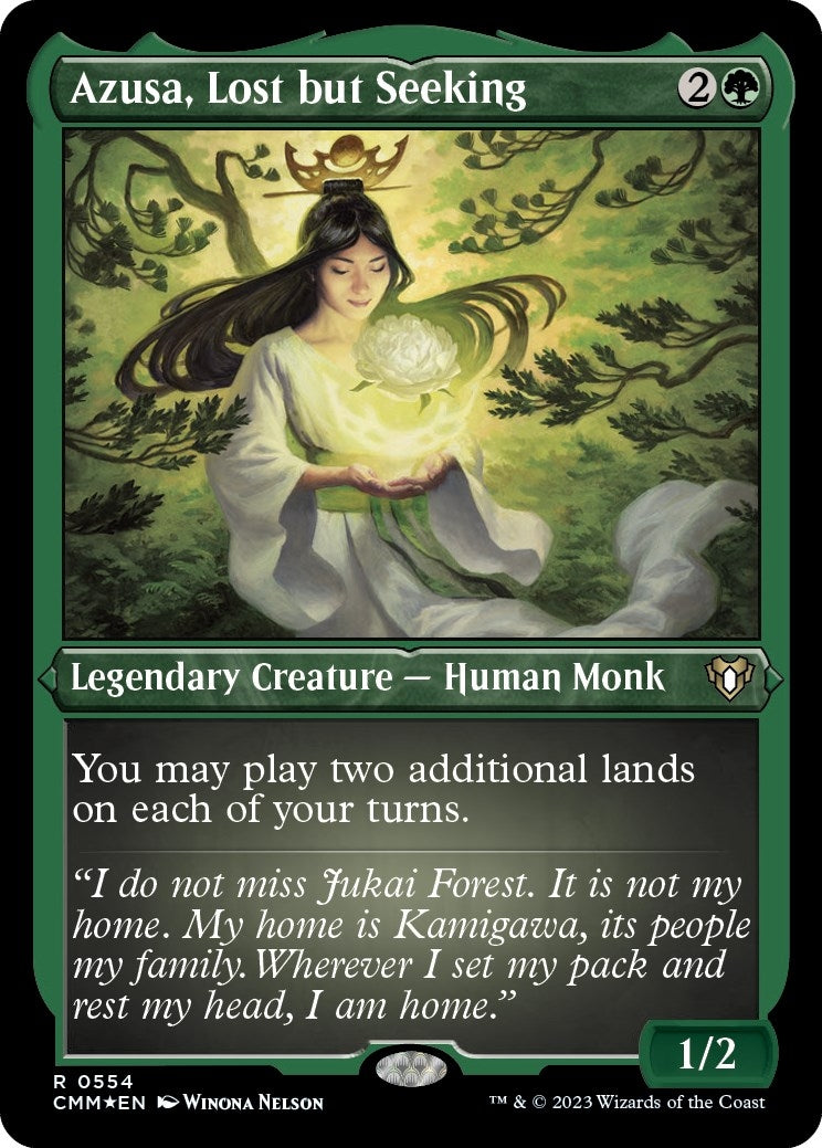 Image for Azusa, Lost but Seeking (Foil Etched) (Commander Masters) (554) - Magic: The Gathering
