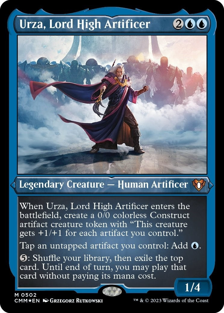 Image for Urza, Lord High Artificer (Foil Etched) (Commander Masters) (502) - Magic: The Gathering
