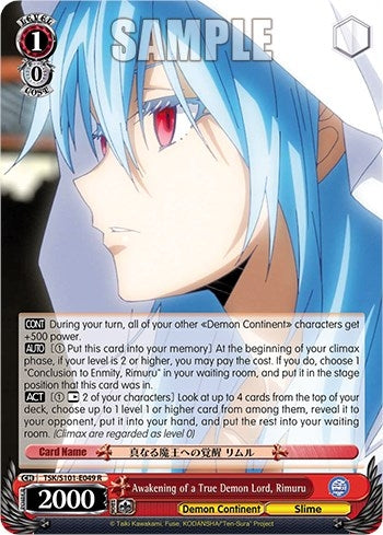 Image for Awakening of a True Demon Lord, Rimuru (That Time I Got Reincarnated as a Slime Vol.3) (TSK/S101-E049 R) - Weiss Schwarz
