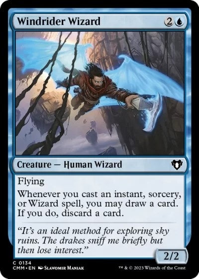Image for Windrider Wizard (Commander Masters) (134) - Magic: The Gathering