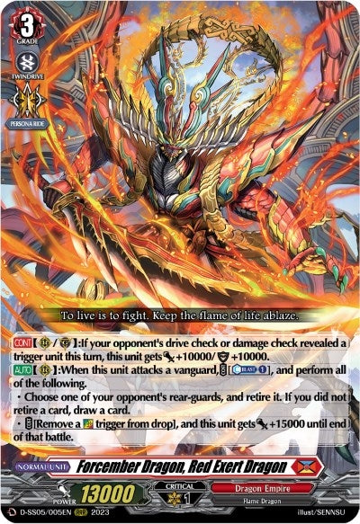 Image for Forcember Dragon, Red Exert Dragon (D-SS05: Festival Booster 2023) (D-SS05/005EN) - Cardfight Vanguard