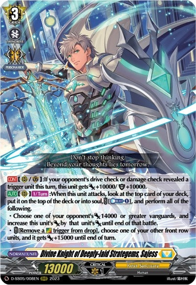 Image for Divine Knight of Deeply-laid Strategems, Sajess (D-SS05: Festival Booster 2023) (D-SS05/008EN) - Cardfight Vanguard