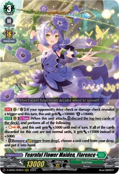 Image for Yearnful Flower Maiden, Florence (D-SS05: Festival Booster 2023) (D-SS05/009EN) - Cardfight Vanguard