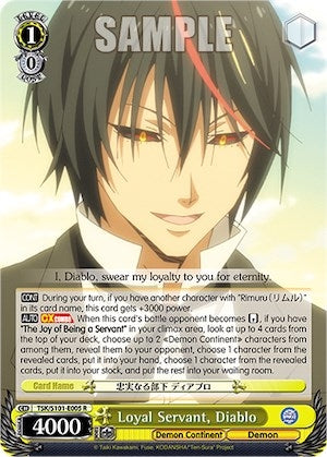 Image for Loyal Servant, Diablo (That Time I Got Reincarnated as a Slime Vol.3) (TSK/S101-E005 R) - Weiss Schwarz