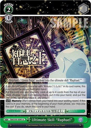 Image for Ultimate Skill "Raphael" (That Time I Got Reincarnated as a Slime Vol.3) (TSK/S101-E041 U) - Weiss Schwarz