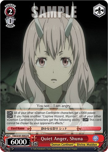 Image for Quiet Anger, Shuna (That Time I Got Reincarnated as a Slime Vol.3) (TSK/S101-E052 R) - Weiss Schwarz