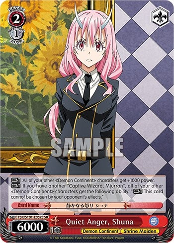 Image for Quiet Anger, Shuna (SR) (That Time I Got Reincarnated as a Slime Vol.3) (TSK/S101-E052S SR) - Weiss Schwarz
