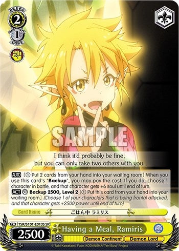 Image for Having a Meal, Ramiris (SR) (That Time I Got Reincarnated as a Slime Vol.3) (TSK/S101-E013S SR) - Weiss Schwarz