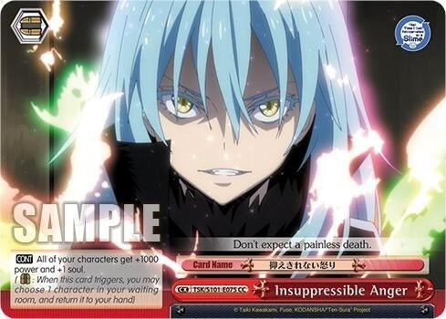 Image for Insuppressible Anger (That Time I Got Reincarnated as a Slime Vol.3) (TSK/S101-E075 CC) - Weiss Schwarz