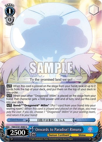Image for Onwards to Paradise! Rimuru (That Time I Got Reincarnated as a Slime Vol.3) (TSK/S101-E085 U) - Weiss Schwarz