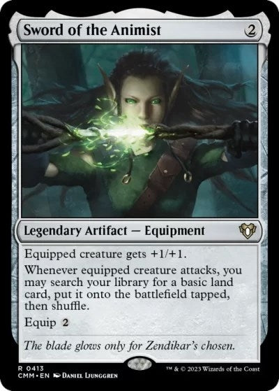 Image for Sword of the Animist (Commander Masters) (413) - Magic: The Gathering