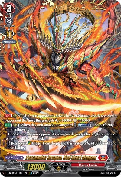 Image for Forcember Dragon, Red Exert Dragon (FFR) (D-SS05: Festival Booster 2023) (D-SS05/FFR01EN) - Cardfight Vanguard