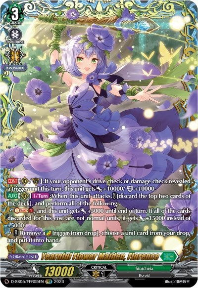 Image for Yearnful Flower Maiden, Florence (FFR) (D-SS05: Festival Booster 2023) (D-SS05/FFR05EN) - Cardfight Vanguard