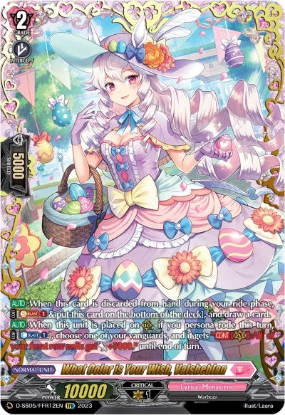 Image for What Color is Your Wish, Valsheblan (FFR) (D-SS05: Festival Booster 2023) (D-SS05/FFR12EN) - Cardfight Vanguard